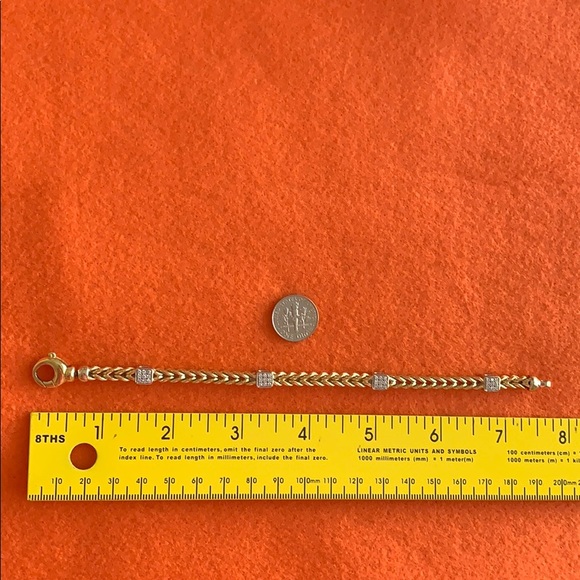 Wheat chain soft bangle bracelet 18K yellow gold - Picture 4 of 6